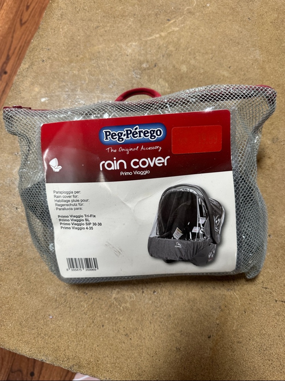 Peg-Pérego Rain Cover for Primo Viaggio - Clear/Gray